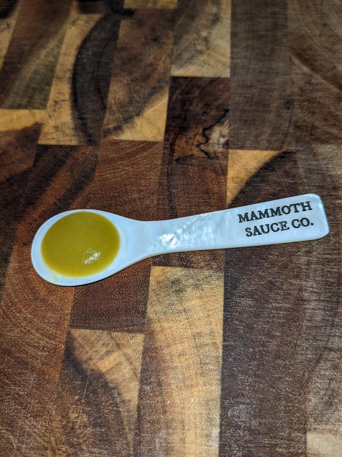 Hot sauce tasting spoon